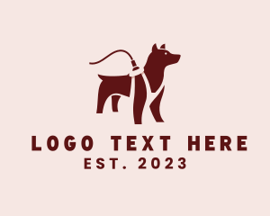 Dog Walker - Canine Dog Leash logo design