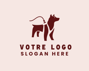 Canine Dog Leash Logo