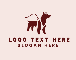 Canine Dog Leash Logo