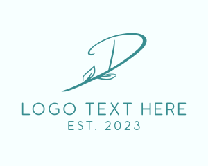 Handwriting - Green Vineyard Letter D logo design