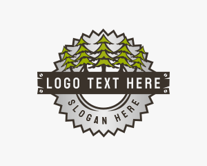 Tree Saw Logging Logo