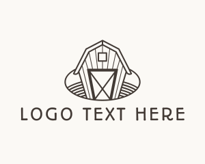 Fertilizing - Crop Field Barn logo design