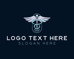 Medical Clinic Caduceus logo design