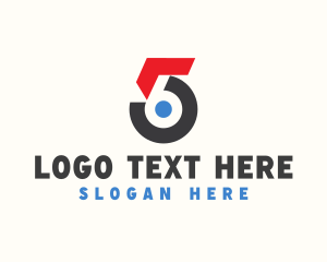 Numeral - Modern Tech Number 56 logo design