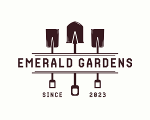 Shovel Garden Yard Spade logo design