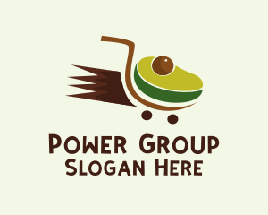 Produce - Avocado Grocery Cart logo design