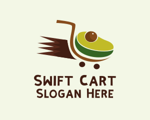 Cart - Avocado Grocery Cart logo design