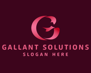 Pink Ribbon G logo design