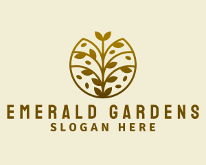 Golden Leaves Garden logo design