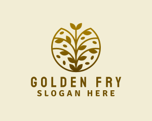 Golden Leaves Garden logo design