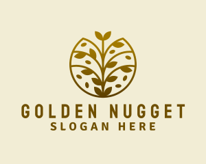 Golden Leaves Garden logo design