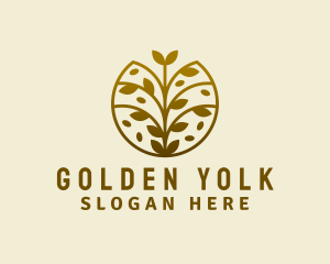 Golden Leaves Garden logo design