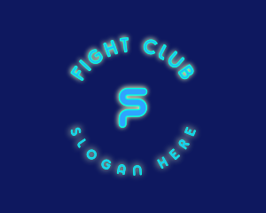 Neon Lights Bistro Club logo design