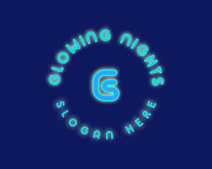Neon Lights Bistro Club logo design