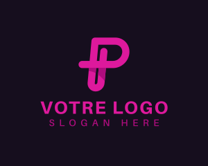 Marketing Media Tech letter P Logo