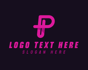 Marketing Media Tech letter P Logo