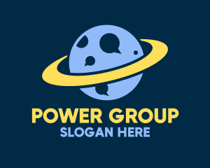 Saturn - Galactic Planet Talk logo design