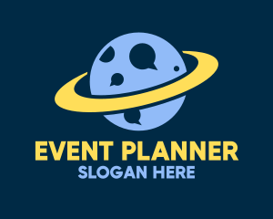 Blue And Orange - Galactic Planet Talk logo design