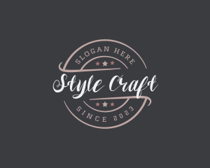 Hipster Business Banner logo design