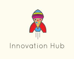 Incubator - Ice Cream Rocket logo design