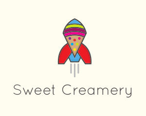 Ice Cream Rocket logo design