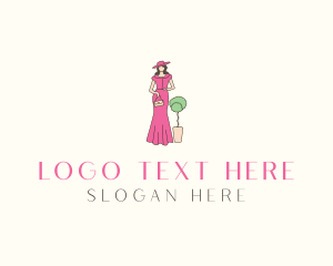 Seamstress - Couture Fashion Girl logo design