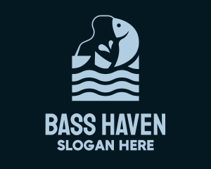 Bass - Seafood Fishing Grounds logo design