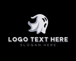Haunted Scary Ghost logo design