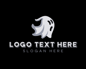 Ghost - Haunted Scary Ghost logo design