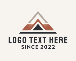 Triangle - Real Estate House Roofing logo design