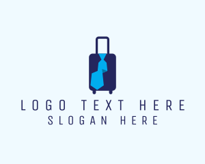 Neck Tie Travel Luggage Logo