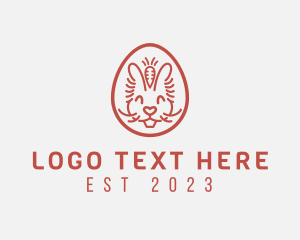 Happy Easter Bunny Logo