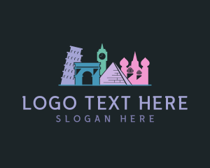 Skyline - Landmark Travel Agency logo design