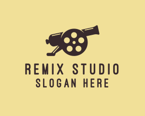 Film Reel Cannon  logo design