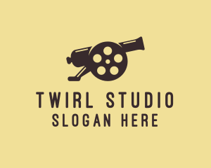 Film Reel Cannon  logo design