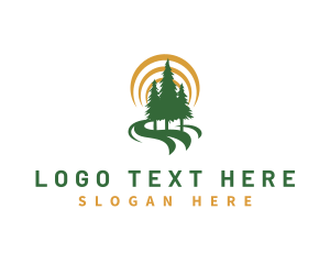 Tree Planting - Nature Forest Hiking logo design