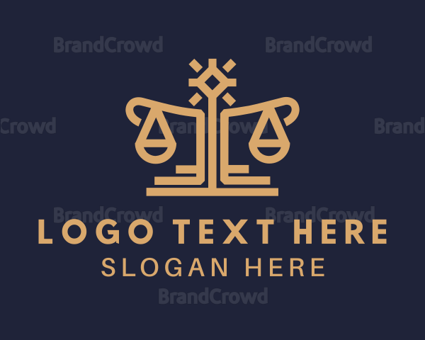 Elegant Lawyer Scale Logo