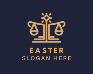 Justice Scale - Elegant Lawyer Scale logo design