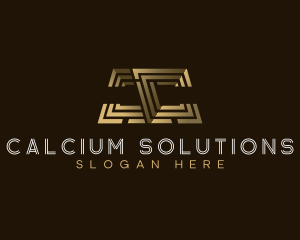 Abstract Luxury Letter C logo design