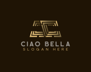 Abstract Luxury Letter C logo design