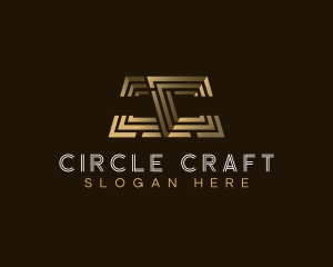 Abstract Luxury Letter C logo design