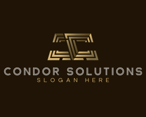 Abstract Luxury Letter C logo design