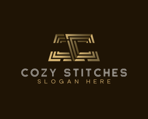 Abstract Luxury Letter C logo design