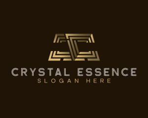 Abstract Luxury Letter C logo design