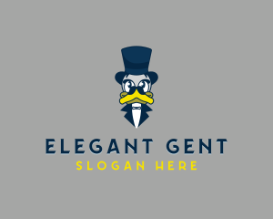 Gentleman Duck Tuxedo logo design