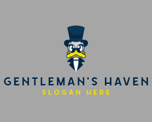 Gentleman Duck Tuxedo logo design