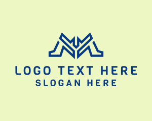 Negative Space - Digital Property Letter M logo design