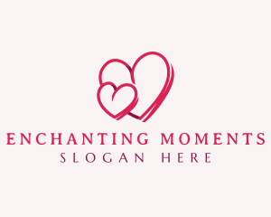 Romantic Heart Love logo design