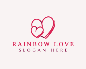 Romantic Heart Love logo design