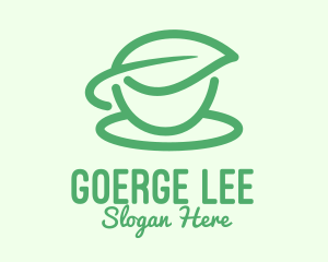 Green Herbal Tea Cup Logo